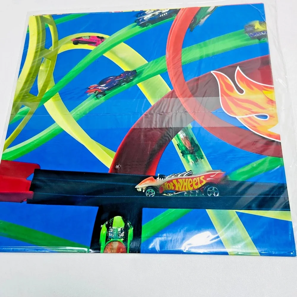 Lot of 2 Hot Wheels Car‎ Gift Wrap Paper NOS Mattel Hallmark Ambassador 1997 USA